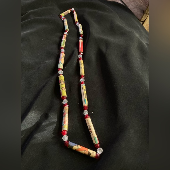 Rare! Rolled comic beaded necklace 1970’s - Picture 4 of 4